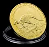 10шт не магнитные золото, покрытые кенгуру, Элизабет II Queen Австралия сувениры, монета, коллекционные монеты, медаль8657856