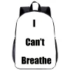 Bolsas George Floyd No puedo respirar mochila personalizada impresión para adolescentes para niños Bolso de la escuela de la escuela de viajes para mujeres y hombres