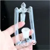 Rökande rör Cool Glass Bong Hookahs Adapter Double Arm Dropdown Male 14 till 14.4 med 2 hål på taket Design Drop Down Delivery Hom Dhuzp
