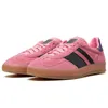 Med boxdesigners löparskor män kvinnor leopard rosa gummi grå spezial sneakers svart vit ljusblå mörkgrön män utomhus tränare sport 36-45