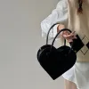 Bortkroppar modedesign kvinnors axelväska vintage coola flickor älskar hjärthandväskor retro kvinnlig svart liten tote handväska messenger väskor
