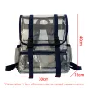 Mochilas Clear PVC Mochila Backpack de grande capacidade Bolsa escolar transparente para concerto de estádio à prova d'água Simples See através de Mochila Soft Xa342C