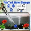 Verwarming 3 in 1 elektrisch aquarium vacuüm grindreiniger automatische waterwisselaar slib extractor zand wasmachine waterfilter voor vissentank