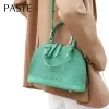 Sacs luxueux vert serpette serpette serpentine cowide coquille en cuir cache-sac à main féminine sac à main élégant sac