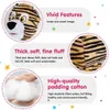 32 cm LED LEG Light Up Tiger Puppenspielzeug süße Cartoon gelbe Streifen Tiger Plüschspielzeug gefüllt Kissen Tiere Geburtstagskinder Geschenk 240419