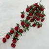 Dekorative Blumen künstlicher Rosenrebe Plastik Hanges Efeu Faux Home Decor Hochzeit Wanddekoration Deko Mariage Salon