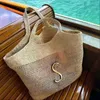 Icare Designer Toteショッピングバッグ高級Icare織物バッグ最高品質の大きな肩の女性The Totes Bags Lafite Grass Lady Fashion Handbag Compositeバッグショルダーバッグ