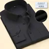 8XL Pure Color Long Sleeve Shirt for Men Work Office Business Classic Longsleeve Casual Mens White Dress 240403