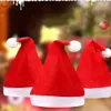 Santa cappello di peluche natalizie decorazioni claus cappelli da cosplay per bambini tappi per bambini addensato cappello da festa per festival