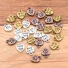 Ciondoli 20pcs 10 13 mm in lega di metallo a tre colori "My Dog" cuori pendenti per gioielli che producono artigianato fatto a mano fai -da -te