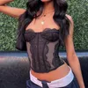 Camisoles Tanks Lace Corset Top Sexy See Through Club Party Women Camisole