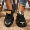 Casual Shoes 2024 Spring And Autumn Fashion Mesh Breathable Wedge Running Air Cushion Lace Women's Vulcanized