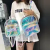 Backpacks PVC Transparent Clear Women Sac à dos ITA Bag HARAJUKU Sac à dos pour les adolescentes Rucksack Kawaii Backpack Holographic Backpack