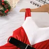 Kız Elbise Yürümeye Başlayan Kız bebek kız Noel Velvet Partisi Noel Bebek Prensesi Güzel Kontrast Renk ve Santa Hat 2 Parça Kostüm