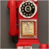 Obiekty dekoracyjne figurki Kreatywność Vintage Model telefoniczny Wiszące Ozdoby Retro Meble Rzemiosło Prezent do baru dom de dhcfe
