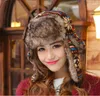 Bérets chapeaux d'hiver pour hommes femmes Bomber Hat fourrure avec des oreilles Frappeurs d'oreille russe Gorras Chapeu Snow Caps Ski