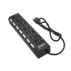 7 Ports Usb Hub LED USB High Speed 480 Mbps Adapter USB Hub with Power on Off Switch for PC Laptop Computer PC Laptop with ON/OF