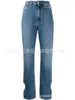 Vroege voorjaarsseizoen MS Same GM Cotton High Taille Losse rechte hemel Hollow Out jeans voor vrouwen