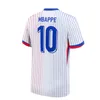 2024 Euro Cup Franse mbappe voetballen Jerseys fans spelerversie Griezmann Giroud Kanzema Maillot de foot Men Hirt Kids Kit Varane Dembele voetbaluniform