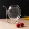 Vinglas 1 st whisky glas värmebeständig sugande juice mjölk dricka rör halm kopp kreativ hög kvalitet