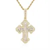 Hip Hop Cross Zircon Pendant Accessories Personalized Jewelry Mens Necklace