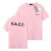 B der High-Version Blanaciaga Heart and Letter Style Sticked Styles Unsex Lose Short Sleeved Pure Cotton Ehepaar T-Shirt 2024New.