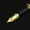 Pens Picasso 917 Gloss Black and Golden Medium Nib Fountain Pen New
