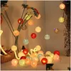 LED -snaren katoenen ball slinger touwslichten kerstfee verlichting voor buiten vakantie kerstfeest huizendecoratie drop levering dhvd4