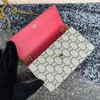 Cool G Family Canvas Bag Cherry Mini سلسلة مطبوعة مزدوجة نسائية واحدة