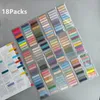 18packs 3600 feuilles transparentes Notes collantes