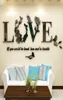 3D Leaf Love Wall Stickers Lekstagande konst offertklistermärke för vardagsrum sovrum akryl väggmålning väggdekal avtagbar konst heminredning6162498
