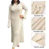 Vestidos informales Vestidos de color sólido Mujeres elegantes CHIC Timeless Pleated Maxi para cócteles Bodas Especiales