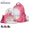 Sacs Sunveno Highcapacity Baby Sac 2in1 Immasé Baby Diaper Nappy Sac Sac à dos Organisateur avec petit sac à l'intérieur de Bolsa Maternide