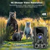Cámaras 4K Video Show en vivo Cámara de cazas de caza 30mp Aplicación Bluetooth Control Cámaras de vida silvestre Visión nocturna Traps Wifi801Pro