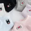 Kadınlar SOCKS Sevimli Hayvan Köpek Pamuk Kısa Ayak Bileği Karikatür Kore Moda Kızlar Kawaii Sıradan Kalsetinler Mujer