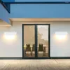 Lampe murale AC85-265V LED étanche à l'intérieur et à l'extérieur moderne lumière minimaliste pour décoration de porte chaude blanc