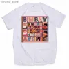 Kobiety Koszulki Mody Masowe Summer Nowe kobiety Tshirts Krótko-logowane dziewczęta osobowość drukowania luźnego koloru koszulki T-shirt Tops Lola Y240420