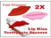 Titulares da escova de dentes Moda Banheiro portátil Produtos Lip Kiss Dispensador Crega de dente Squeeze lábios para extrudir o Pagamento de dente qylajj BD8721573