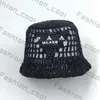 PRA Tecido de tecido de tecido de chapéu clássico da marca de luxo italiano Designer feminino de palha 634