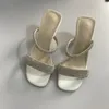 Pantofole da donna scricchiolanti sexy tacchi alti sandali di rinestone 2024 spiaggia le donne infrasola