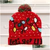 Imprezy czapki 17 styl loda Bożego Narodzenia zima ciepła kreskówka ADT Dzieci Kids Glow Knitefy Vailies Drop dostawa domowy ogród festki dhtzn