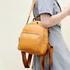 Layer Head Cowhide Womens Backpack Versatile and Fashionable Bag Multi Compartment Travel Multifunctional