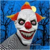 Designer Masques Adt Latex Hair effrayant fantôme clown visage Face fantaisie Costume de fête Robe masque de Noël Halloween Carnival Accessoires Drop Livraison DH5EP