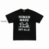 Designer de marca de moda Human Made Pocket T-shirt Men Women Summer Alta qualidade Luxo Manga curta Humano Made Shiirt Duck Print Shert Top Tees 8354