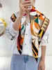 Högkvalitativ 100% Silk Scarf Lady Designer Scarfs Summer Thin Scarves 90cm 90 cm Multi-färg Vacker siden