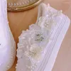 Casual Shoes Fairy White Pearls Foral Canvas Bride Wedding Flats Rhinestones Platform Sneakers Spring Sweet Ladies Tennis