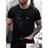 Mens T-shirts t-shirt tee skjorta grafisk djurbesättning hals grön blå lila gul brun 3d tryck plus size casual daglig kort ärm c dhyxq