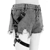Ceintures entièrement la mode Pu en cuir jarretières harnais de cuisse pour femmes rock punk coeur anneau de jambe de jambe ceinture costumes gothiques accessoires