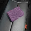 Innehavare New Diamond Incrusted Metal Business Card Holder Car etc Transit Card Organizer Affärskort Box Kreditkortshållare