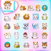 10/30/50pcs Kawaii Smile Cat PVC ملصق جمالي زخرفة سكرابوكينغ لوازم القرطاسية الكورية للأطفال